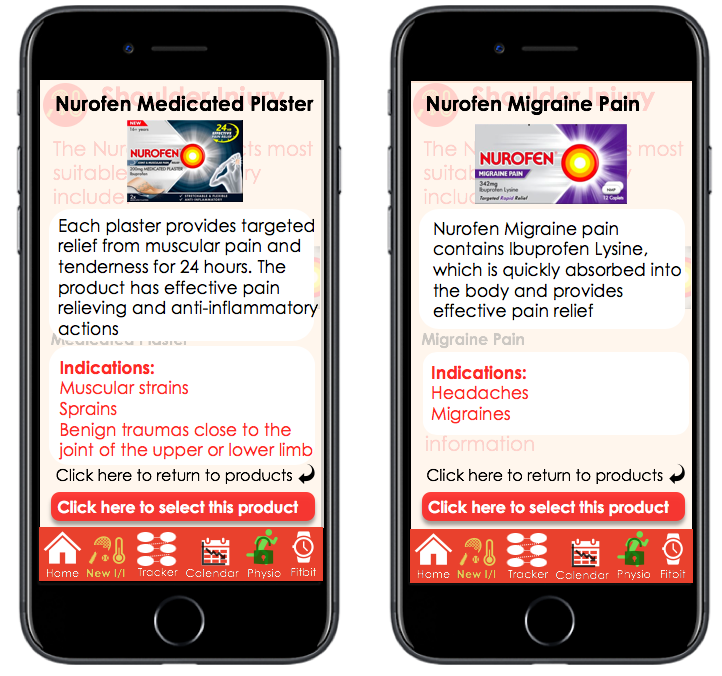 Information Pages for Nurofen Products