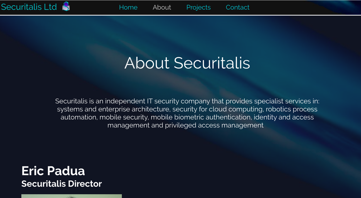 The Securitalis About Us Page